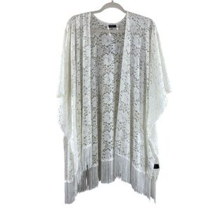 Mixit White Lace Cardigan Kimono One Size‎